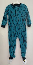 Carter's Toddler Boys 1-Piece Cute Penguins Cozy Fleece Footie PJs Dark Teal 3T