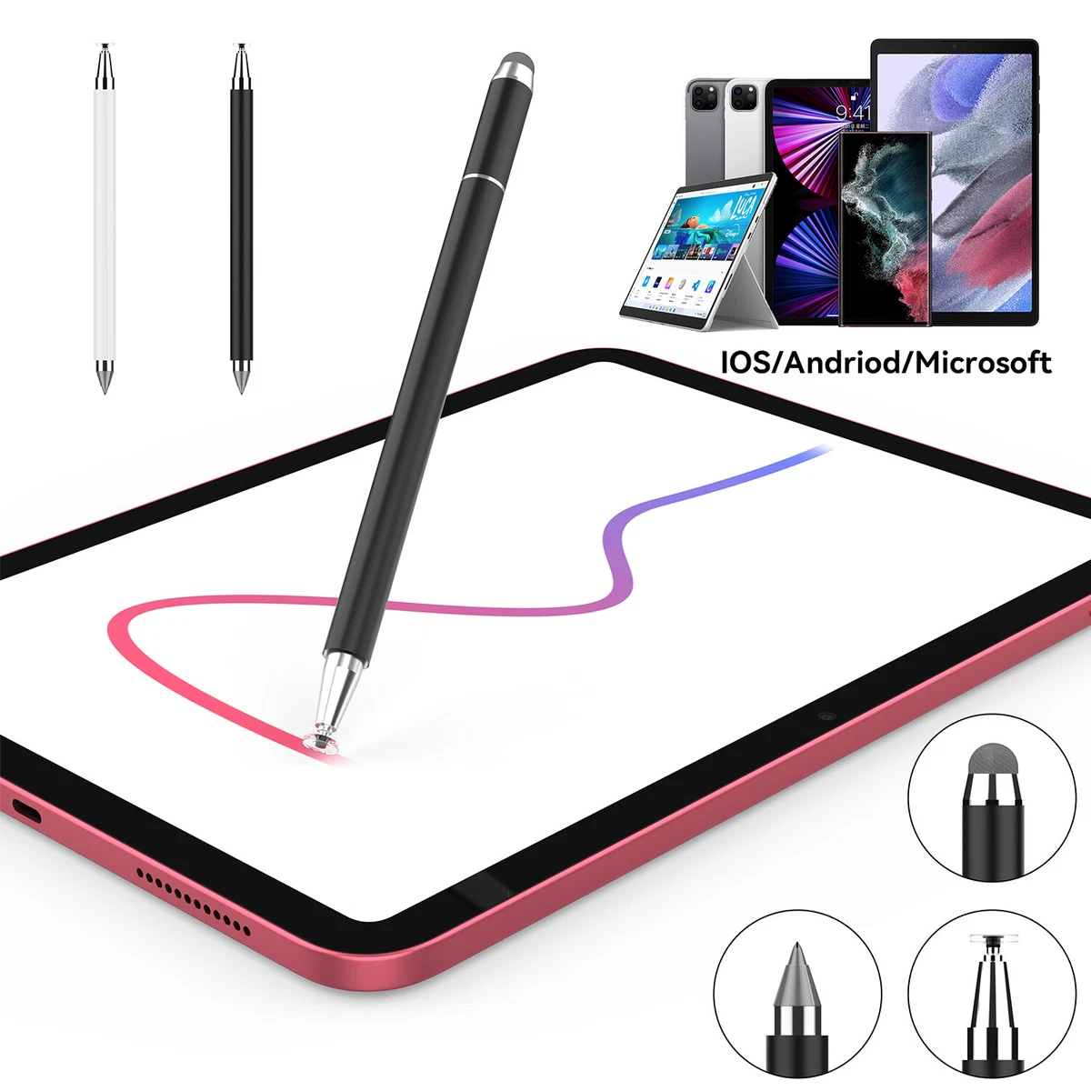 3 in 1 Stylus Pen For Apple iPad Pro/iPad 9th/8th/7th/6th Gen, Air 4/3,mini  6/5 | eBay