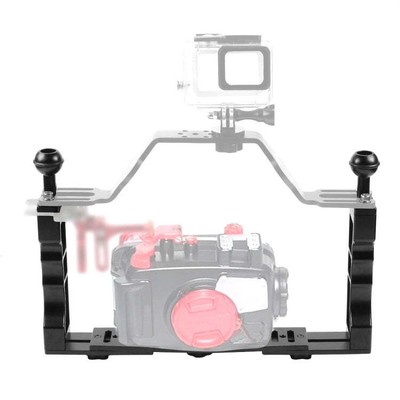 PULUZ Verstellbar Tauchen Dual Hand CNC Aluminium Lampenarm Halter für Tauchen U