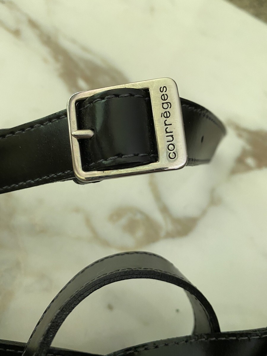 Courrèges Vintage Crossbody Nylon and Leather Black Bag | eBay
