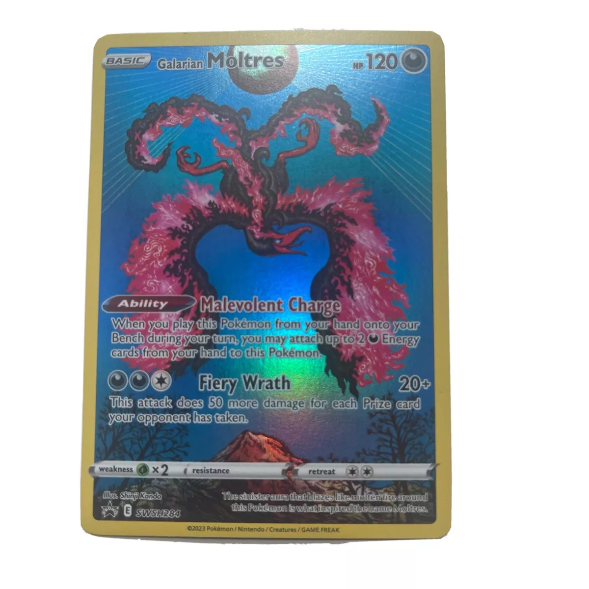 NM Pokemon Galarian Moltres Full Art SWSH284 Black Star Promo Card