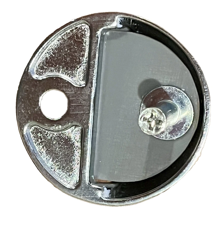 Parachoques tipo piso Baldwin media cúpula tope puerta 4000-260 cromado Foto 2 de 2