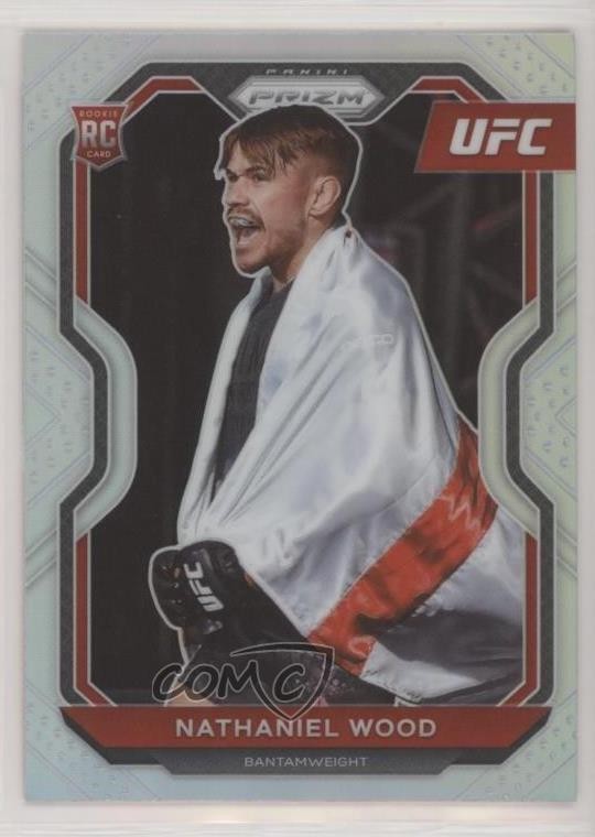 2021 Panini Prizm UFC Silver Prizm Nathaniel Wood #39 01ds