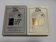 Set of 2 TRAVELERS notebook Card Size 20th Anniversary Set Color Black Brown