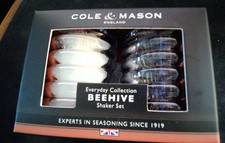 Cole & Mason: Beehive Salt & Pepper Shaker Set. Small. Clear. June 28. Fast post