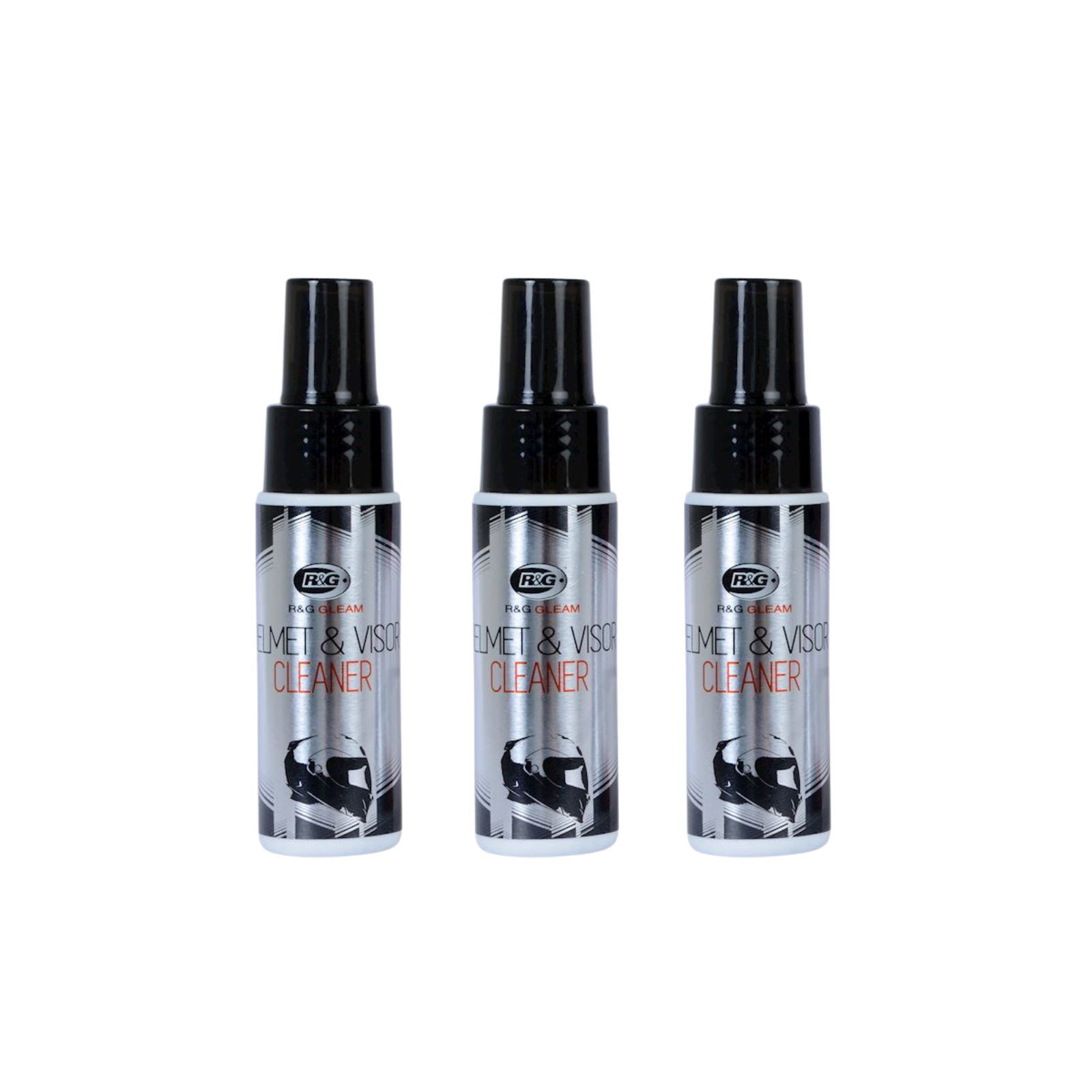 R&G Helmet & Visor Cleaner 50ml PACK OF 3 Cleans Visors Goggles & Helmets