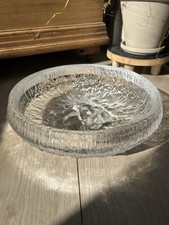 Large 28cm Vintage Iittala "Lunaria" Glass Bowl – Tapio Wirkkala Finland  (1005)