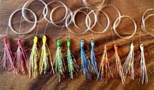 Lights Out Slim Face GLOWING Trolling Fly assortment -Kokanee, Trout, Steelhead