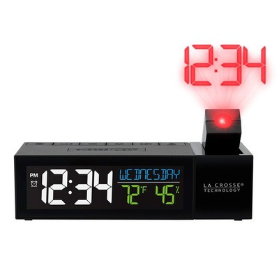 La Crosse Technology 616-1950-INT Pop-Up Bar Projection Alarm Clock with USB ...