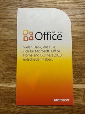 Microsoft Office Home and Business 2010 Deutsch, nur PKC, gebraucht