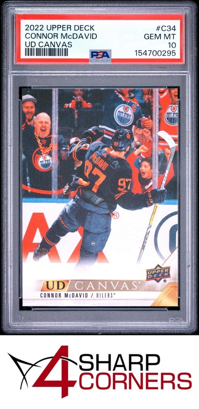 2022 UPPER DECK CANVAS #C34 CONNOR McDAVID PSA 10