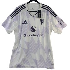 Adidas Manchester United 2022/23 Away Jersey Sz XL White  Purple Soccer Shirt
