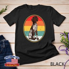 Vintage Retro Sunset German Shorthaired Pointer Dog Unisex T-shirt