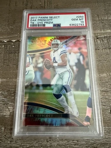 2017 Panini Select - Field Level Tie-Dye Prizm Dak Prescott /25 PSA 10 (POP 4)