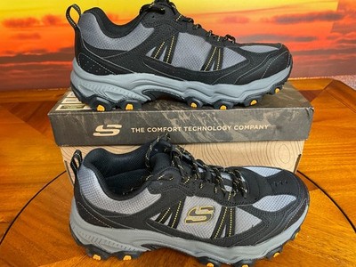 Skechers Shoes Men Trail Hike Sport BLACK Comfort Casual Memory Foam 9.5 W NIB