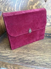 Vintage Silverware Flatware Storage Case Homer Alden Velvet MCM  C 1950 READ