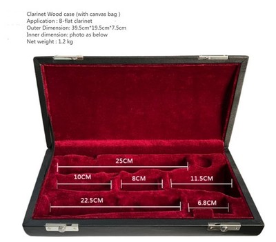 LIght Weighted Premium Wooden Clarinet Case Convinient Carry-on Case