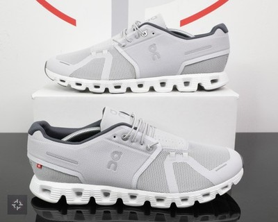 On Cloud 5 Glacier Grey White Athletic Running Shoes Men's Size 12.5 (59.98909)