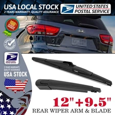 12" Rear Wiper Blade + 9.5" Rear Wiper Arm Set Rear Wiper Arm&Blades Windshield