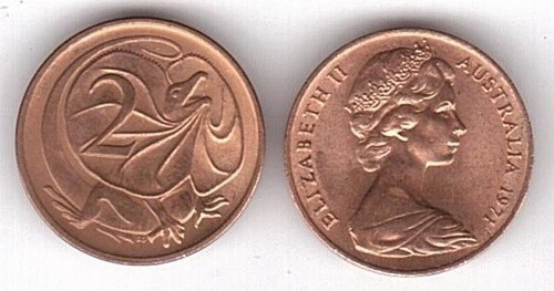 1971 Australia 2 Cents — photo from the most recent tracked eBay sale