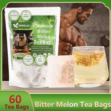Premium 60 Bitter Melon Tea Bags Natural No Additives  Caffeine Free