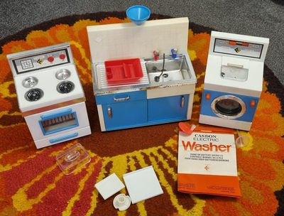 #ad 3x Vintage Casdon Kitchen Doll 1970s Toy Washer Sink Unit amp; Cooker Retro Child#x27;s GBP 35.00