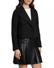 BAGATELLE Women’s Cool Tech Nylon Open Front Trench Coat In Black Size L — photo 3