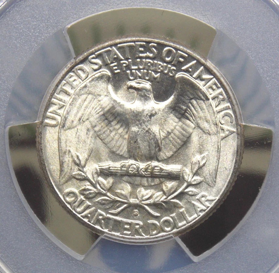 1936 "S" Washington SILVER Quarter 25c PCGS MS65 #645 Gem BU Unc ECC&C, Inc. - Image 2 of 4