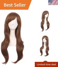 28 Inch Curly Light Brown Wig for Cosplay Anime Characters - Heat Resistant