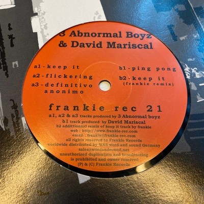 3 Abnormal Boyz & David Mariscal - Keep It (12'') (Very Good (VG)) - 4096261356