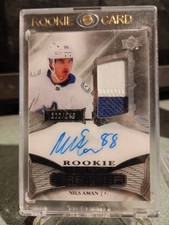 2022/23 Nils Aman Premier Rookie Auto Patch 123/249 