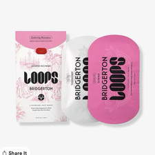 LOOPS Bridgerton Hydrogel Face Masks Brightening Hydrating Pomegranate 2 ct
