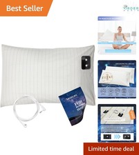 Grounding Pillow Case Organic Cotton Silver Fiber 20x36in Reduce Pain Sleep