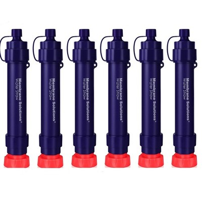 Portable Water Filter Straw Personal Filtration Purifier for Hiking,Camping 1-6P