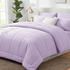 Light Purple Size Comforter Sets 7 Pieces Bed in a Bag Comfoters Full Lavender