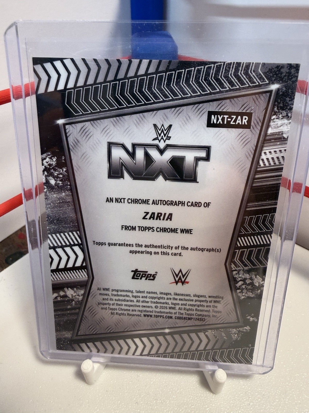 ZARIA - 2026 TOPPS CHROME WWE - NXT AUTO #NXT-ZAR view 3