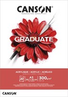 Canson Studienblock Graduate Acrylique Din A3 Naturweiß 20 Blatt