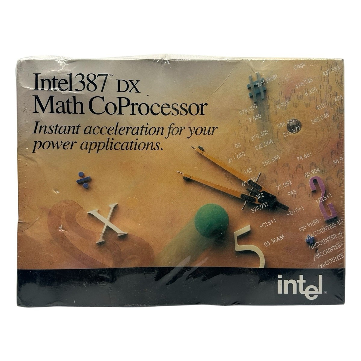 Intel i387 DX Math Co-Processor 80387DX BOX387DX Vintage 1991 New