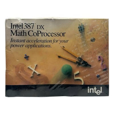 Intel i387 DX Math Co-Processor 80387DX BOX387DX Vintage 1991 New