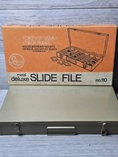 Vintage Logan Metal Deluxe Slide File No. 110 for 2x2 35mm Color Slides