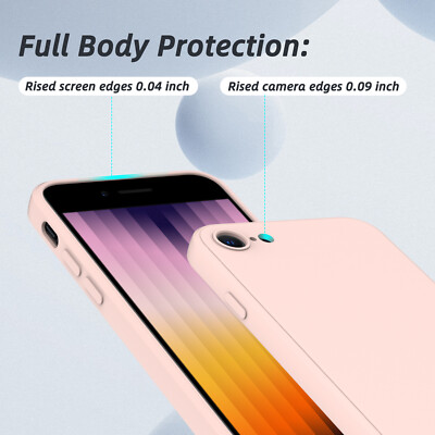 For iPhone SE 3rd 2022/2nd 2020 Generation/8/7 Phone Case Liquid Silicone New