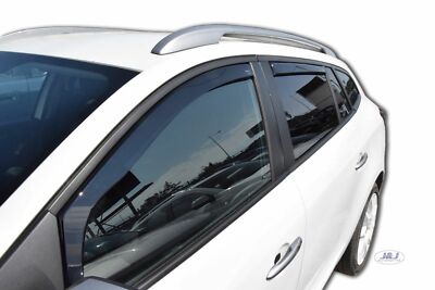 Déflecteurs Latéraux ClimAir Master Pour Renault Megane Grandtour 2009-2016 - Arrière, Gris Fumée