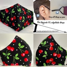 Red Cherries Designer Unisex Adult Face Mask