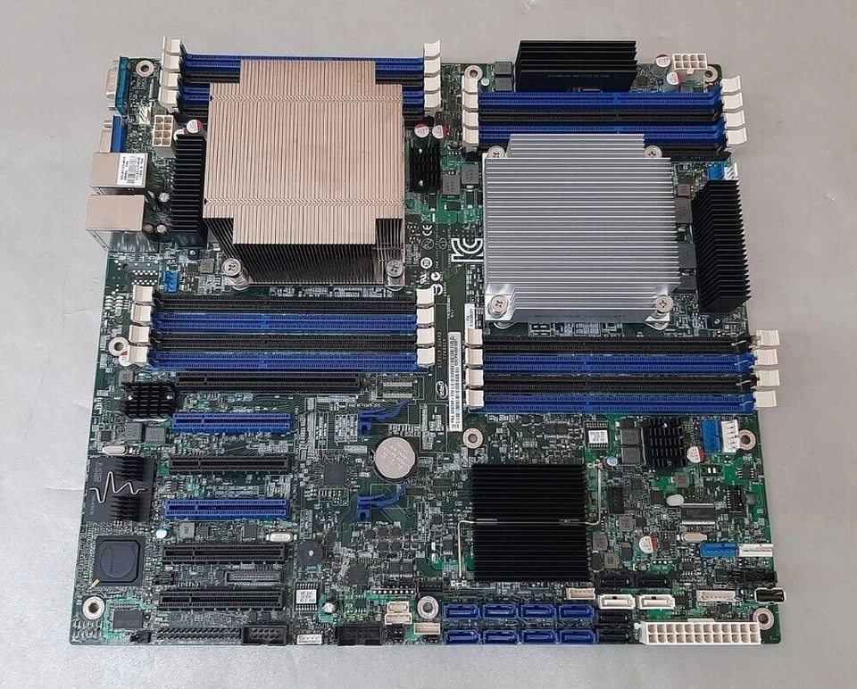Intel S2600CP Socket R C602 Chipset E-ATX Server Board w/ 2 Xeon E5-2640V2 CPUs - Image 2 of 4