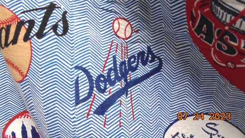 2 Twin Bed Covers Baseball Teams Logo Linen Blend Fabric --  Handmade crafted - 第 8/13 張圖片