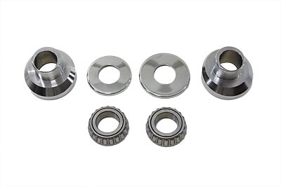 3'' Raked Fork Neck Cup Kit Chrome fits Harley Davidson