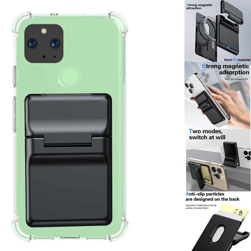 For Google Pixel 4 4a 4XL 5 5A transparent Phone Cover+MagSafe