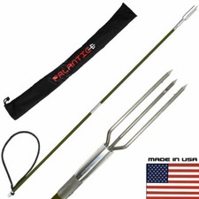 4.5' Travel 2Piece Spearfishing Carbon Fiber Pole Spear Lionfish Barb Tip Bag