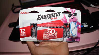 20 Batteries Energizer Max AAA Batteries Alkaline Battery