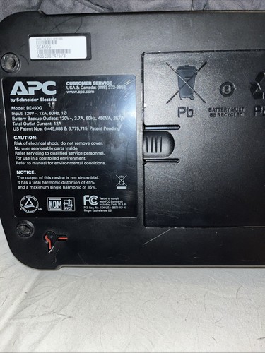 APC Back-UPS 450 Surge Protector/Battery Backup 8 Outlets/USB BE450G. - Photo 4/6